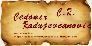 Čedomir Radujevčanović vizit kartica